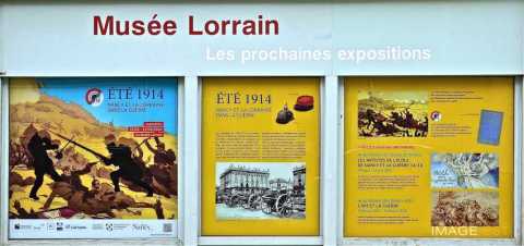 Panneau d'expositions du Musée lorrain (Nancy)